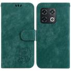 For OnePlus 10 Pro 5G Little Tiger Embossed Leather Phone Case(Green) - 1