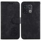 For OnePlus 10 Pro 5G Little Tiger Embossed Leather Phone Case(Black) - 1