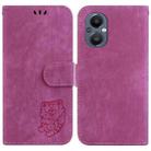 For OnePlus Nord N20 5G Little Tiger Embossed Leather Phone Case(Rose Red) - 1