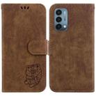 For OnePlus Nord N200 5G Little Tiger Embossed Leather Phone Case(Brown) - 1