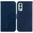 For OnePlus Nord 2 5G Little Tiger Embossed Leather Phone Case(Dark Blue) - 1