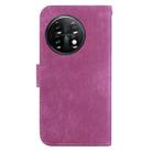 For OnePlus 11 Little Tiger Embossed Leather Phone Case(Rose Red) - 3
