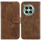 For OnePlus Ace 3 Pro Little Tiger Embossed Leather Phone Case(Brown) - 1