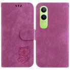 For OnePlus Nord CE4 Lite Little Tiger Embossed Leather Phone Case(Rose Red) - 1