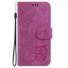 For OnePlus Nord CE4 Lite Little Tiger Embossed Leather Phone Case(Rose Red) - 2