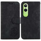 For OnePlus Nord CE4 Lite Little Tiger Embossed Leather Phone Case(Black) - 1