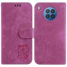 For Huawei nova 8i / Honor 50 Lite Little Tiger Embossed Leather Phone Case(Rose Red) - 1
