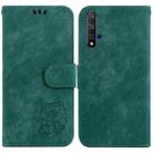 For Huawei nova 5T / Honor 20 Little Tiger Embossed Leather Phone Case(Green) - 1