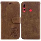 For Huawei P Smart+ 2019 / Enjoy 9s Little Tiger Embossed Leather Phone Case(Brown) - 1