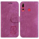 For Huawei P Smart+ 2019 / Enjoy 9s Little Tiger Embossed Leather Phone Case(Rose Red) - 1