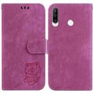 For Huawei P30 Lite / nova 4e Little Tiger Embossed Leather Phone Case(Rose Red) - 1