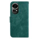 For Huawei nova 12 Little Tiger Embossed Leather Phone Case(Green) - 3