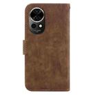 For Huawei nova 12 Little Tiger Embossed Leather Phone Case(Brown) - 3