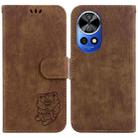 For Huawei nova 12 Pro / nova 12 Ultra Little Tiger Embossed Leather Phone Case(Brown) - 1