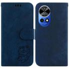 For Huawei nova 12 Pro / nova 12 Ultra Little Tiger Embossed Leather Phone Case(Dark Blue) - 1