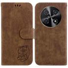 For Huawei nova 12i Little Tiger Embossed Leather Phone Case(Brown) - 1