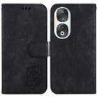 For Honor 90 Little Tiger Embossed Leather Phone Case(Black) - 1