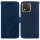 For Honor X5 Little Tiger Embossed Leather Phone Case(Dark Blue) - 1