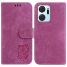 For Honor X7a Little Tiger Embossed Leather Phone Case(Rose Red) - 1