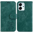 For Honor 80 SE Little Tiger Embossed Leather Phone Case(Green) - 1