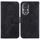 For Honor 80 Little Tiger Embossed Leather Phone Case(Black) - 1