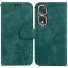 For Honor 80 Pro Little Tiger Embossed Leather Phone Case(Green) - 1