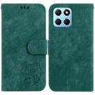 For Honor X8 5G Little Tiger Embossed Leather Phone Case(Green) - 1