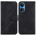 For Honor X7 Little Tiger Embossed Leather Phone Case(Black) - 1