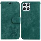 For Honor X8 Little Tiger Embossed Leather Phone Case(Green) - 1