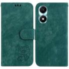 For Honor X5 Plus / Play 40C Little Tiger Embossed Leather Phone Case(Green) - 1