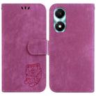 For Honor X5 Plus / Play 40C Little Tiger Embossed Leather Phone Case(Rose Red) - 1