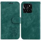 For Honor X6a Little Tiger Embossed Leather Phone Case(Green) - 1