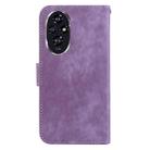 For Honor 200 Little Tiger Embossed Leather Phone Case(Purple) - 3