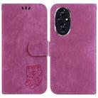 For Honor 200 Little Tiger Embossed Leather Phone Case(Rose Red) - 1