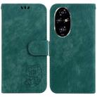 For Honor 200 Pro Little Tiger Embossed Leather Phone Case(Green) - 1