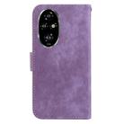 For Honor 200 Pro Little Tiger Embossed Leather Phone Case(Purple) - 3