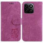 For Honor Play 60 Plus Little Tiger Embossed Leather Phone Case(Rose Red) - 1