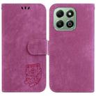 For Honor X6b Little Tiger Embossed Leather Phone Case(Rose Red) - 1