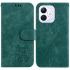 For Honor X60i Little Tiger Embossed Leather Phone Case(Green) - 1