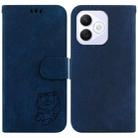 For Honor X60i Little Tiger Embossed Leather Phone Case(Dark Blue) - 1