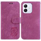 For Honor X60i Little Tiger Embossed Leather Phone Case(Rose Red) - 1