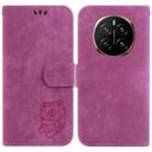 For Honor Magic7 Little Tiger Embossed Leather Phone Case(Rose Red) - 1