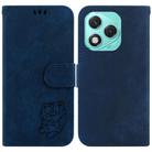 For Honor 400 Lite Little Tiger Embossed Leather Phone Case(Dark Blue) - 1