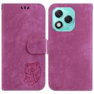 For Honor 400 Lite Little Tiger Embossed Leather Phone Case(Rose Red) - 1