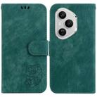 For Honor 400 Pro Global 160.8mm Little Tiger Embossed Leather Phone Case(Green) - 1