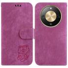 For Honor X70 5G Little Tiger Embossed Leather Phone Case(Rose Red) - 1