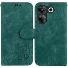 For Tecno Camon 20 Pro 5G Little Tiger Embossed Leather Phone Case(Green) - 1