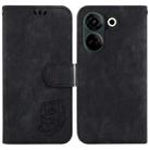 For Tecno Camon 20 Pro 4G / 20 Little Tiger Embossed Leather Phone Case(Black) - 1