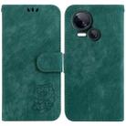 For Tecno Spark 10 5G Little Tiger Embossed Leather Phone Case(Green) - 1