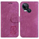 For Tecno Spark 10 5G Little Tiger Embossed Leather Phone Case(Rose Red) - 1